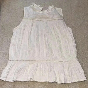 Zara white sleeveless top with lace